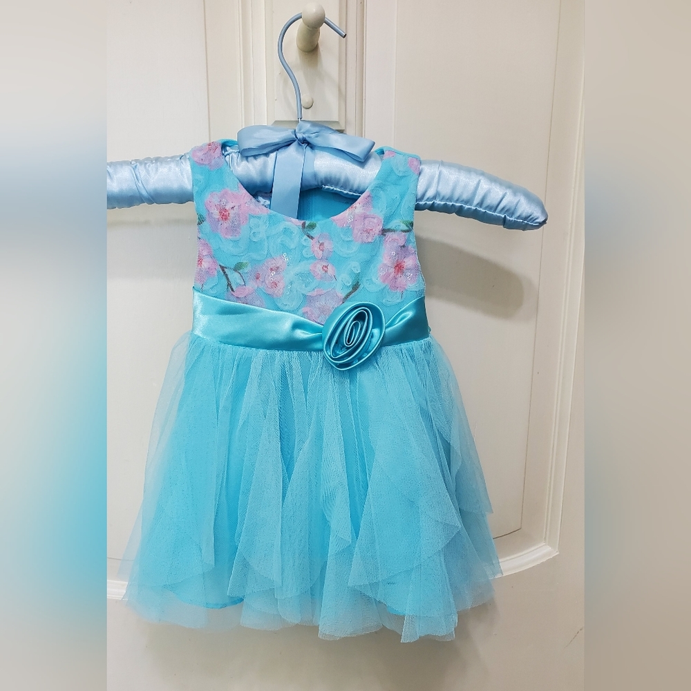 Jessica Ann Aqua Easter Dress 12 months